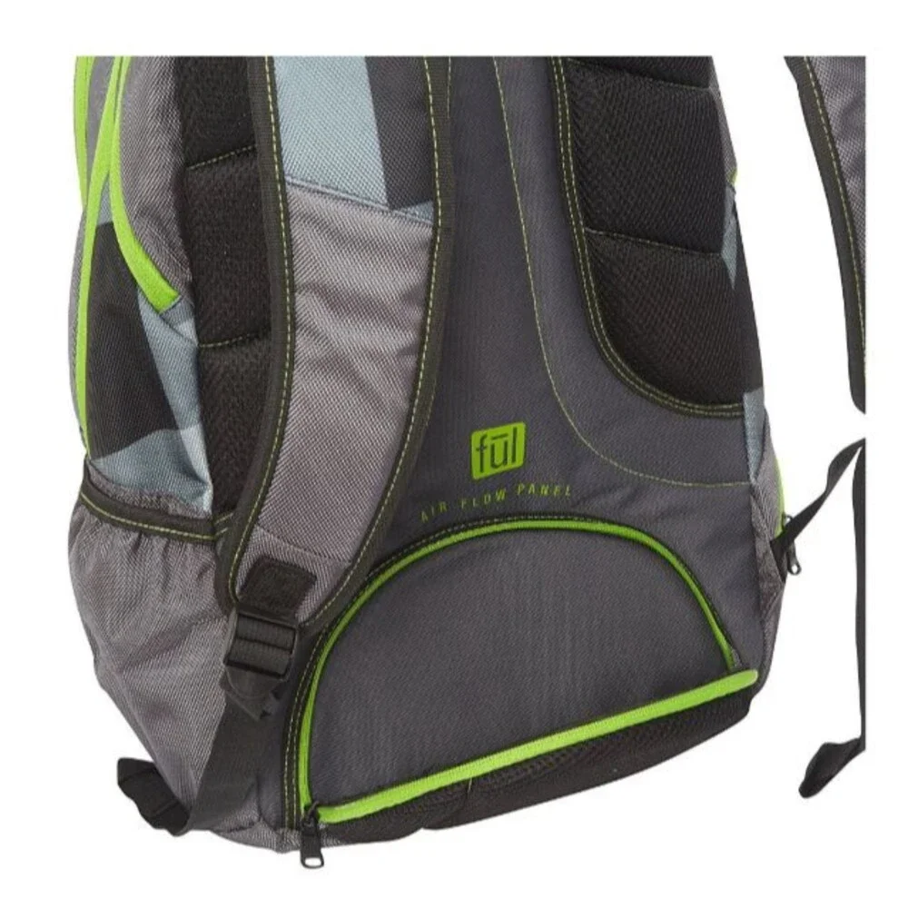 Ful Troubleshooter Laptop Backpack Fits up to 17-Inch Laptop 34L Green Gray